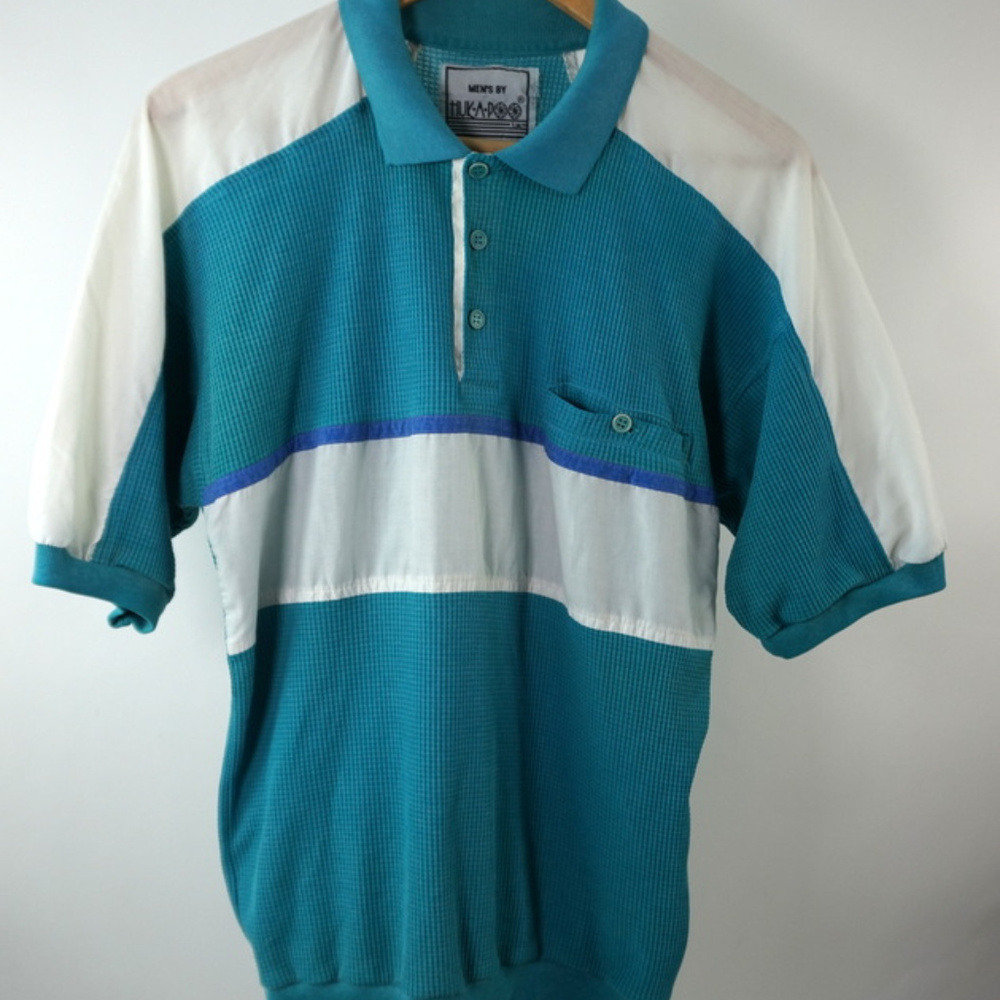 Vintage 70s Huk a Poo Polo Shirt Striped